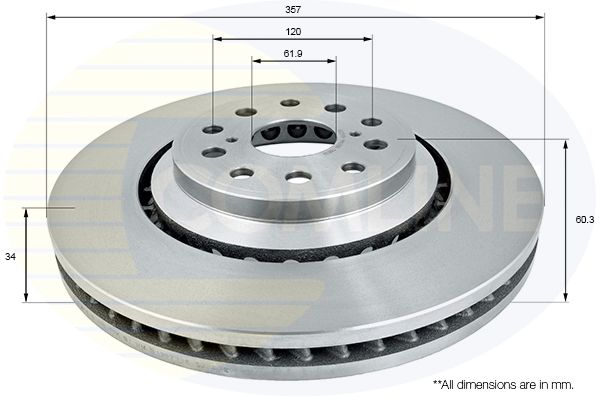 Tarcza hamulcowa COMLINE ADC2510V