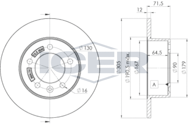 Tarcza hamulcowa ICER 78BD8767-2