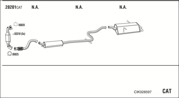 Układ wydechowy WALKER CIK028597
