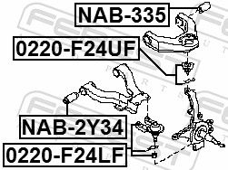 Levně Uložení, řídicí mechanismus FEBEST NAB-335