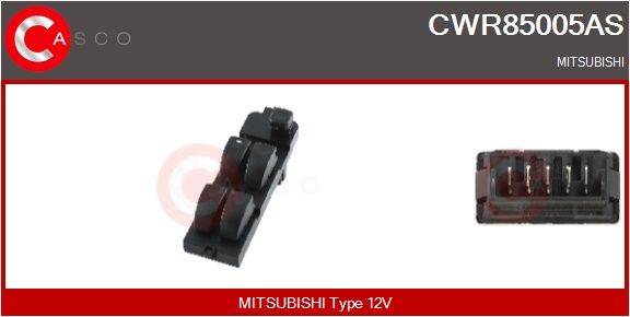 Spínač, zvedací zařízení oken CASCO CWR85005AS
