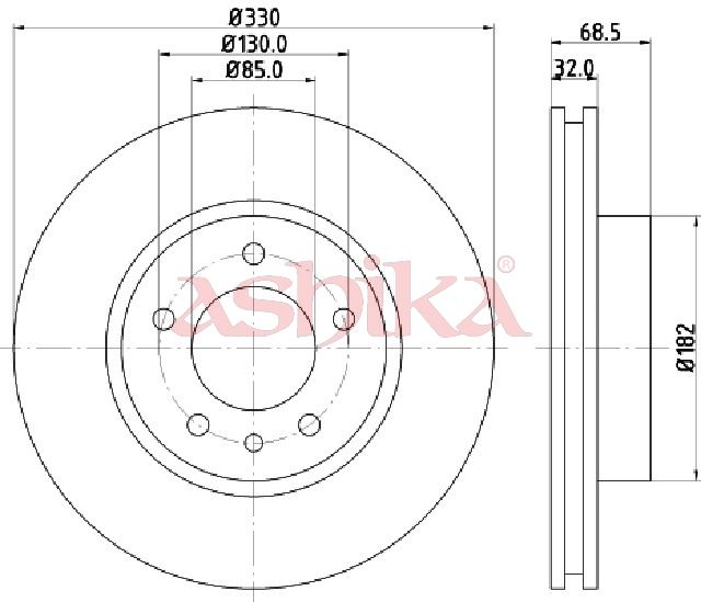Disc frana ASHIKA 60-00-0957
