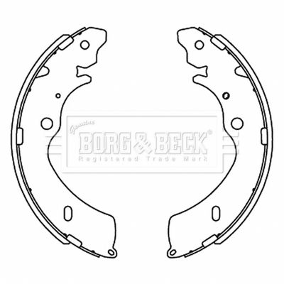Zestaw szczęk hamulcowych BORG & BECK BBS6505