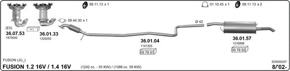 Układ wydechowy IMASAF 525000207