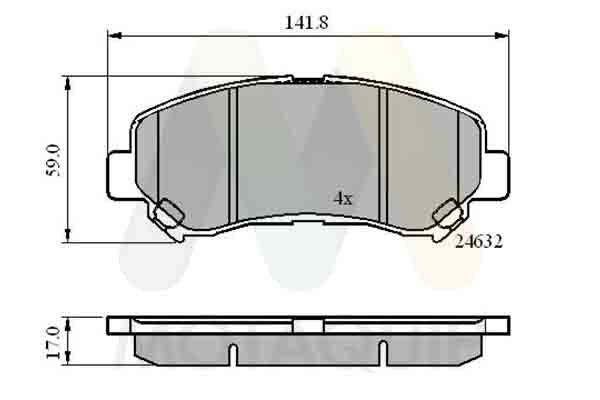 set placute frana,frana disc MOTAQUIP LVXL1360