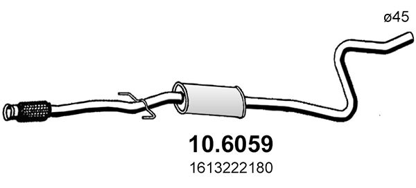 Tłumik środkowy ASSO 10.6059