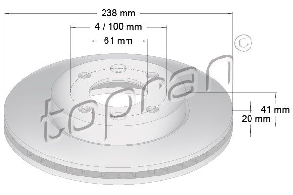 Tarcza hamulcowa TOPRAN 700 176