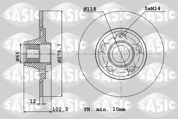 Tarcza hamulcowa SASIC 4004307J