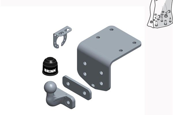 Zestaw zaczepu przyczepy BRINK 613200