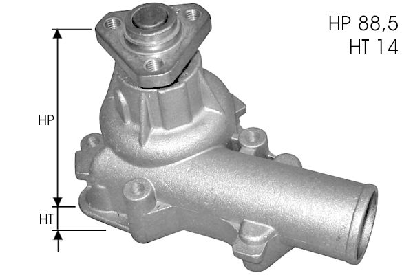 Pompe à eau, refroidissement du moteur