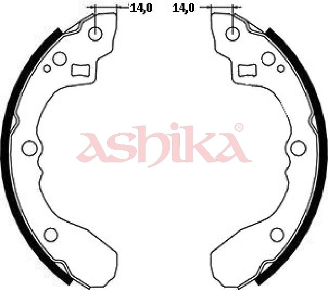 Set saboti frana ASHIKA 55-03-398