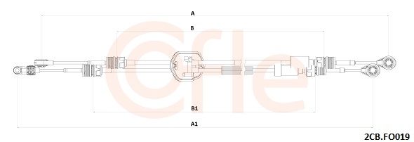 Vajer, manuell transmission COFLE 2CB.FO019 för FORD