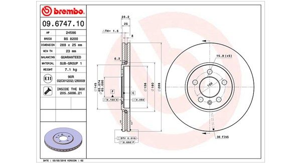 Tarcza hamulcowa MAGNETI MARELLI 360406009300