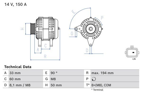 Alternator BOSCH 0 986 084 690