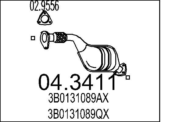Katalizator MTS 3B0131089AX