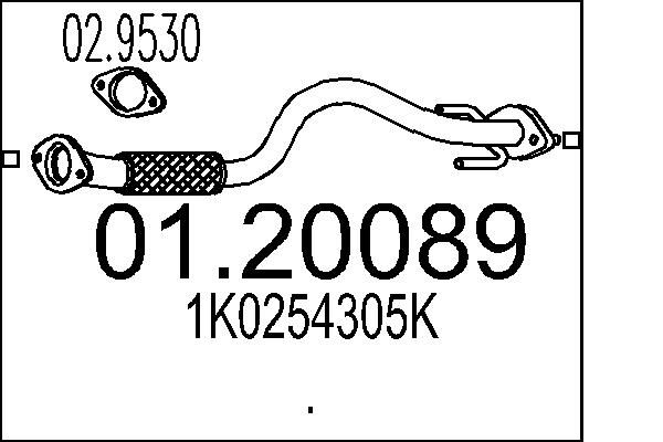 Rura wydechowa MTS 1K0254305K