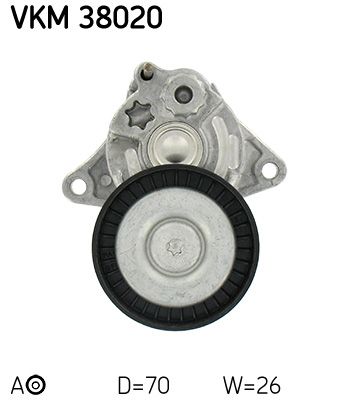 Rolka napinacza, pasek klinowy wielorowkowy SKF VKM 38020
