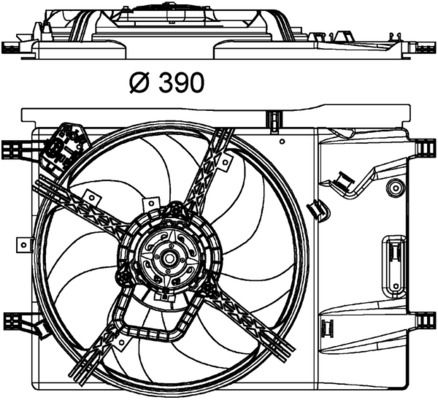 Ventilateur, refroidissement du moteur