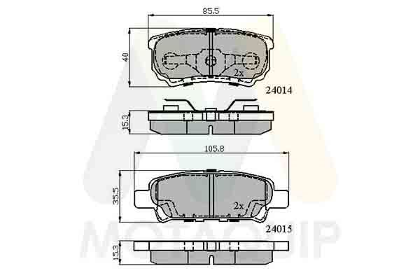 set placute frana,frana disc MOTAQUIP LVXL1218