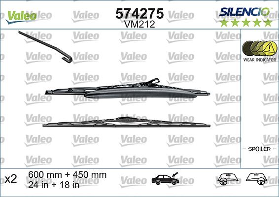 Pióro wycieraczki VALEO 574275