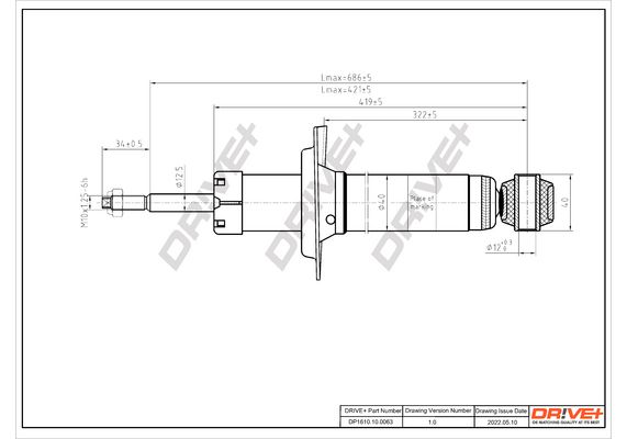 Amortyzator DR!VE+ DP1610.10.0063
