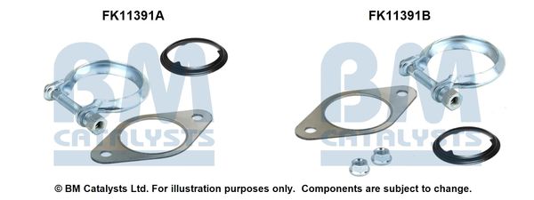 zestaw montażowy, filtr sadzy / filtr cząstek stałych BM CATALYSTS FK11391