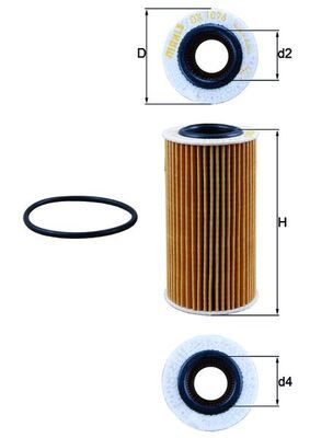Olejový filter KNECHT OX 1076D