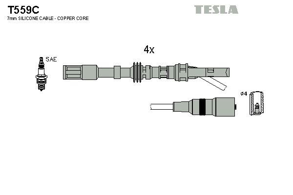 Set cablaj aprindere TESLA T559C