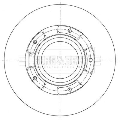 Tarcza hamulcowa BORG & BECK BBD6155S