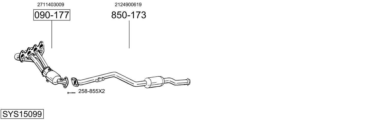 Układ wydechowy BOSAL SYS15099