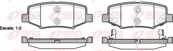 Sada brzdových platničiek kotúčovej brzdy REMSA 1264.02