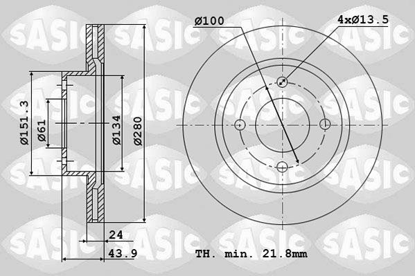 Tarcza hamulcowa SASIC 4004295J