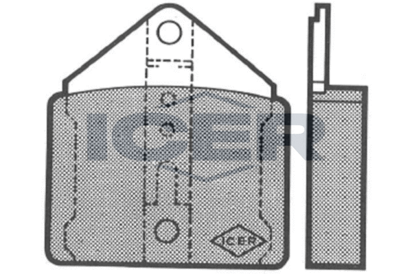 Zestaw klocków hamulcowych, hamulce tarczowe ICER 180027