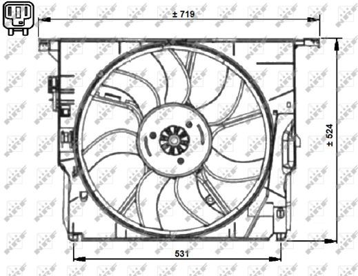 Ventilateur, refroidissement du moteur