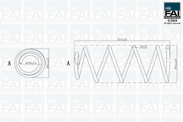 Sprężyna zawieszenia FAI AUTOPARTS FPCS158