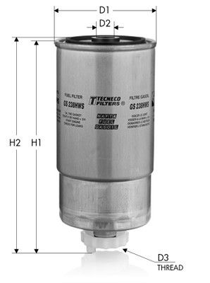 Filtr paliwa TECNECO FILTERS GS238HWS
