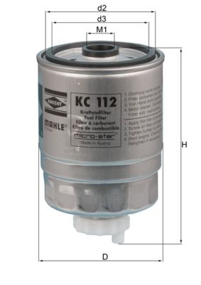 Palivový filtr MAHLE KC 112