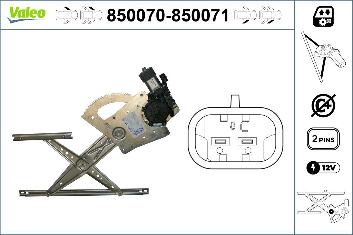 Mecanism actionare geam VALEO 850070