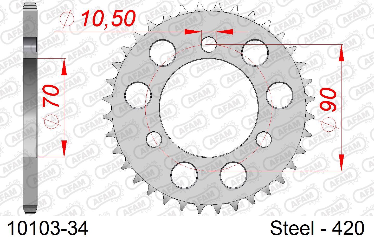 Roata dintata AFAM 10103-34