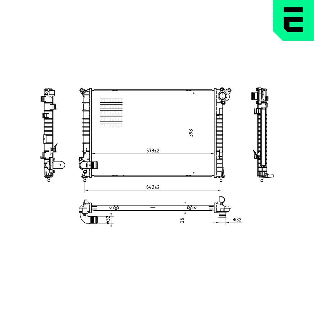 Radiator, racire motor ERA 673154