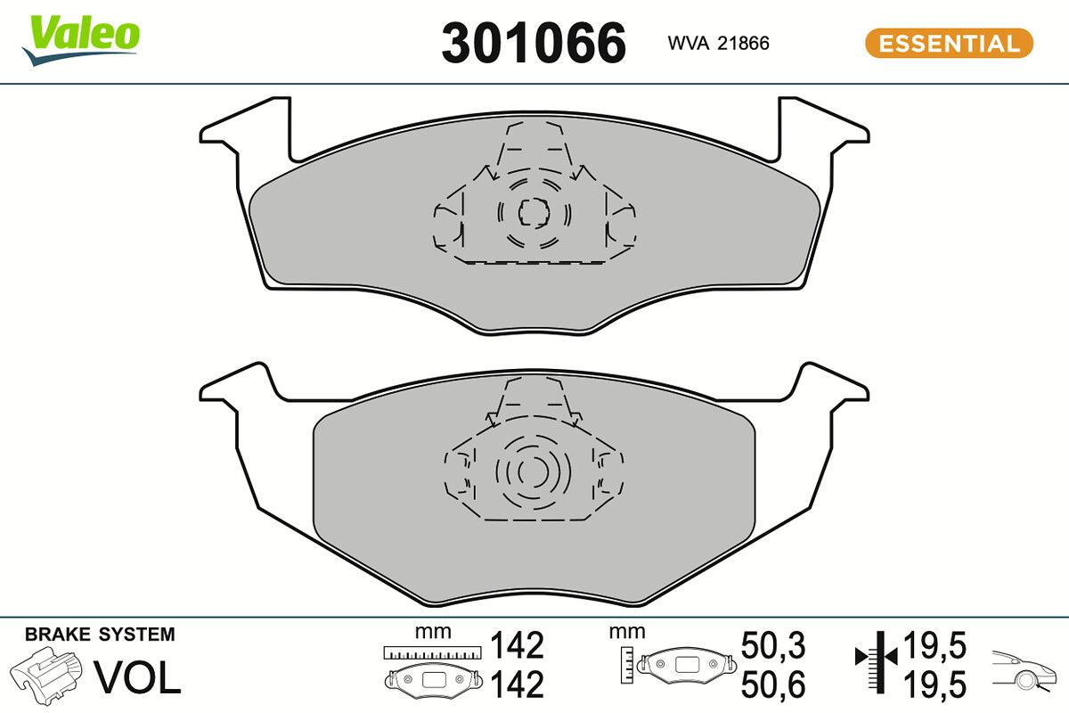 Комплект тормозных колодок, дисковый тормоз