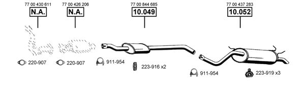 Układ wydechowy ASMET RE102400