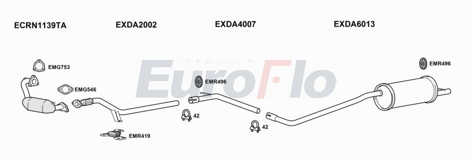 Układ wydechowy EUROFLO DALOG093001D