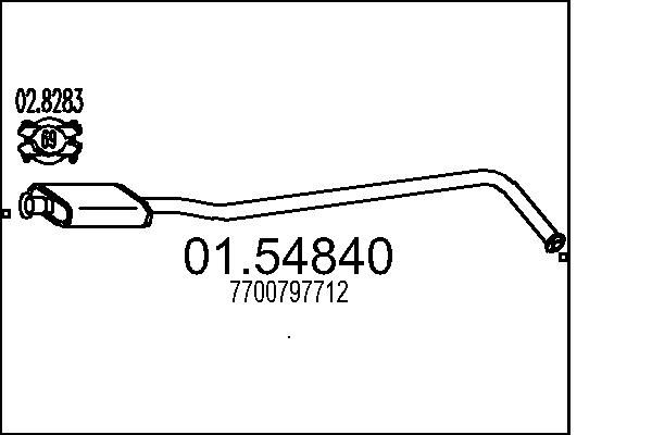 Tłumik środkowy MTS 01.54840