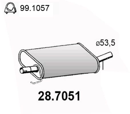 Tłumik końcowy ASSO 28.7051