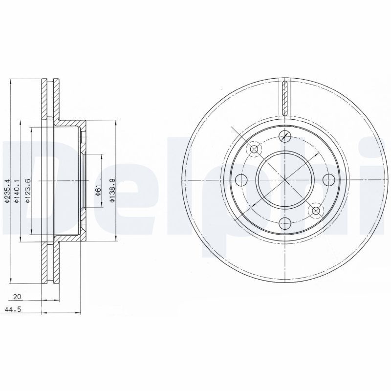 Tarcza hamulcowa DELPHI BG4195