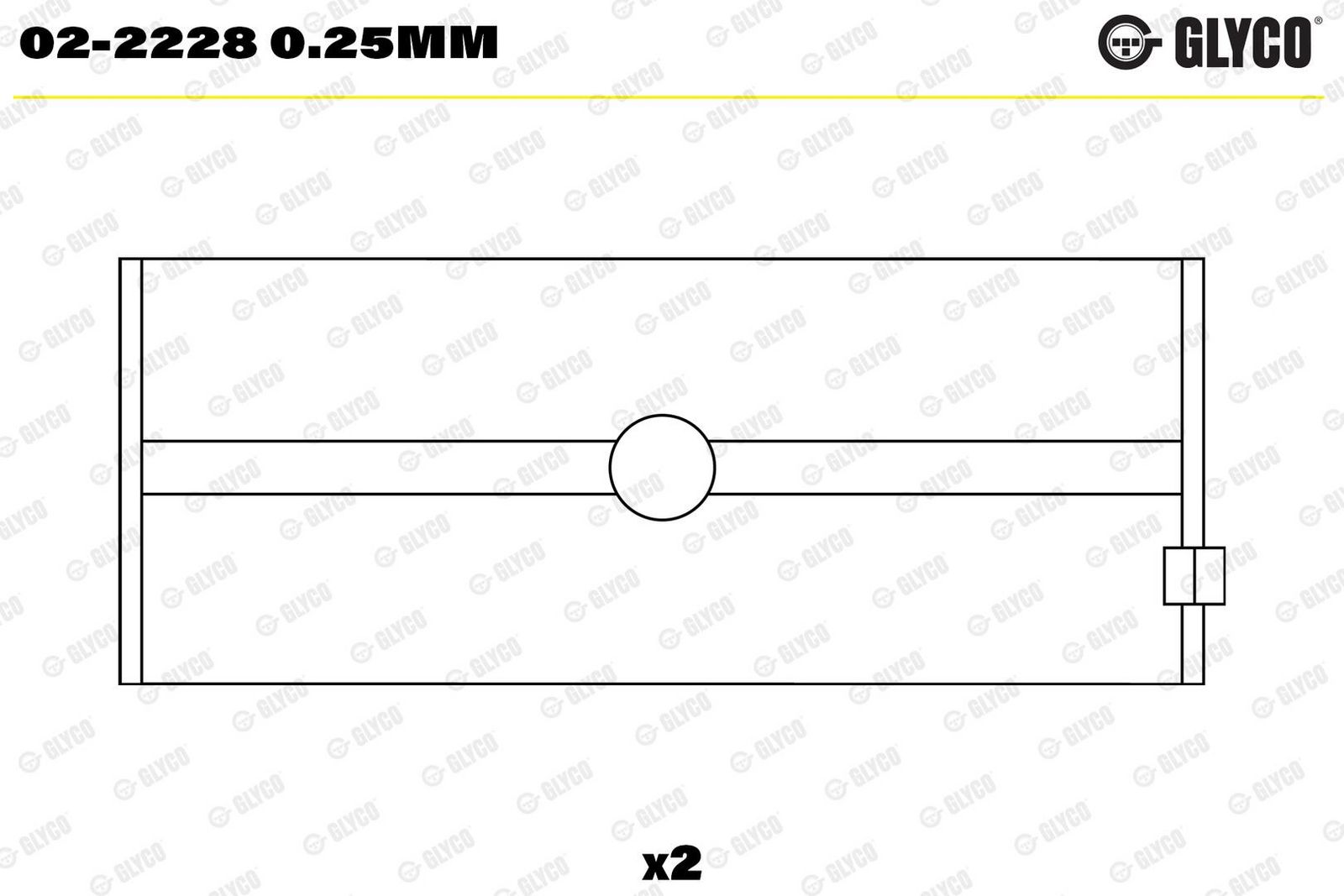 Cuzinet arbore cotit GLYCO 02-2228 0.25mm