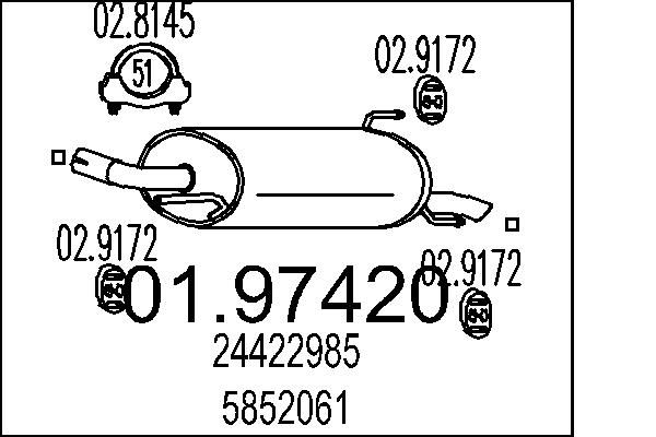 Toba esapament finala MTS 01.97420