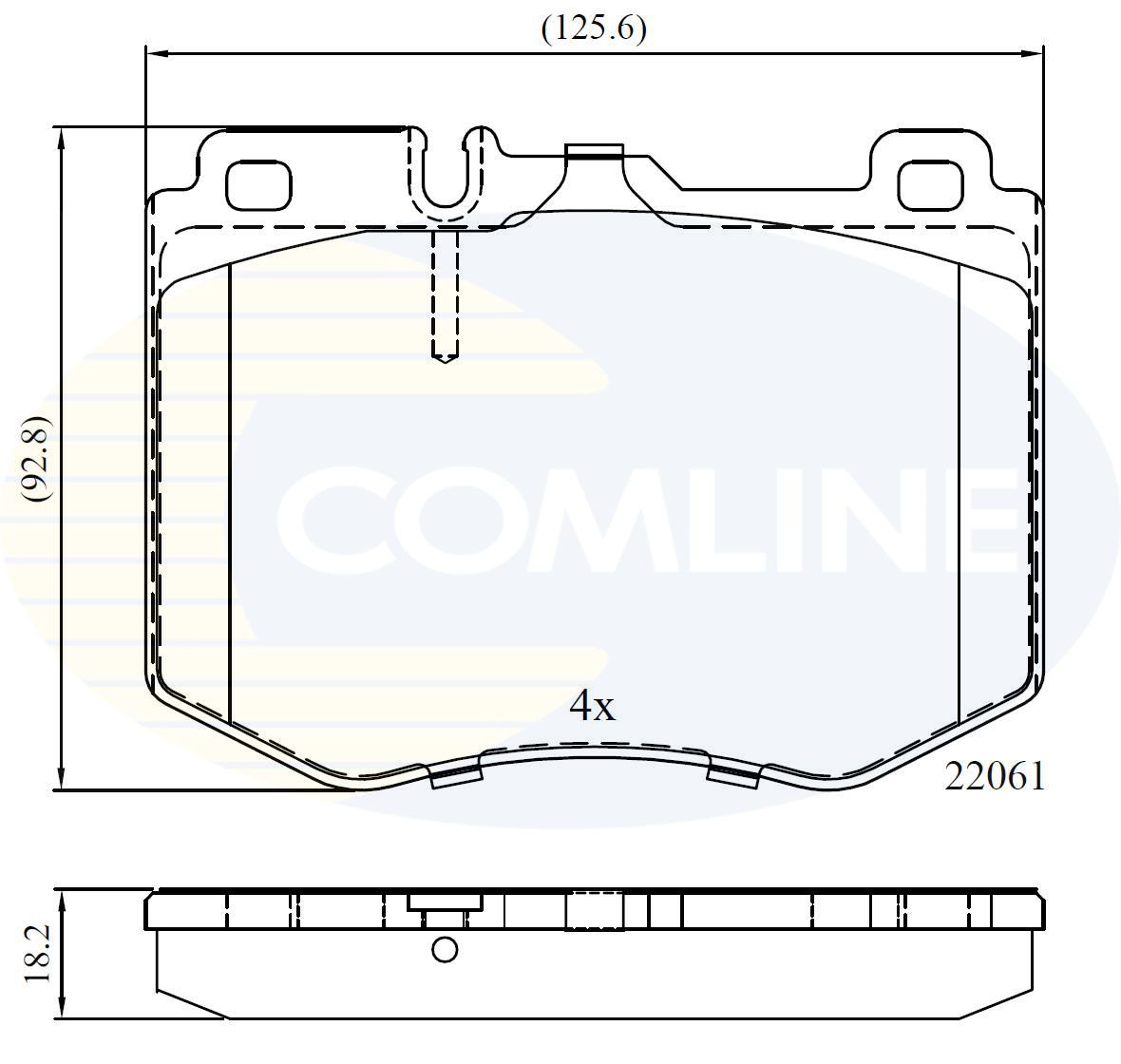 Zestaw klocków hamulcowych, hamulce tarczowe COMLINE CBP02348