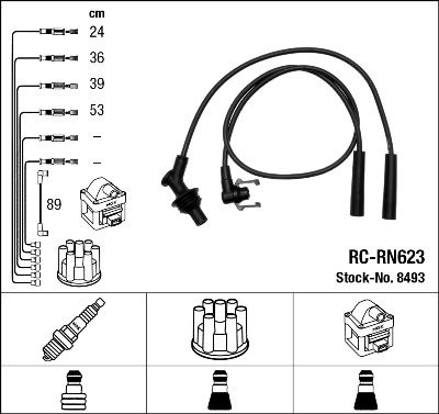 Sada kabelů pro zapalování NGK RC-RN623